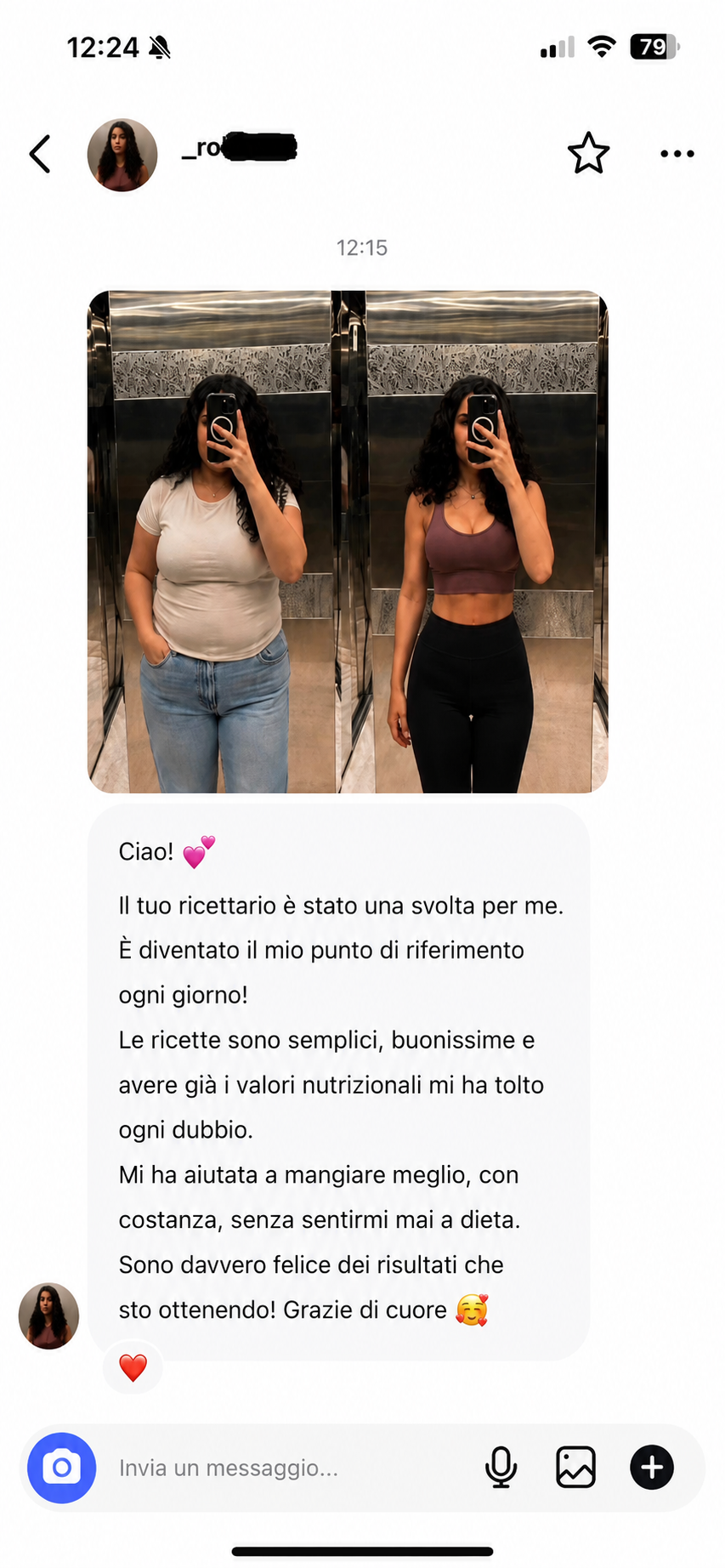 Recensione reale di un cliente del Ricettario Fit Completo