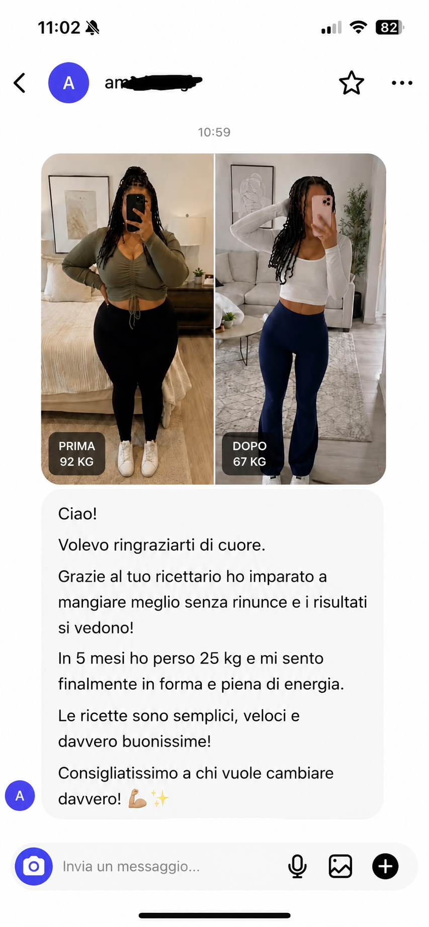 Recensione reale di un cliente del Ricettario Fit Completo