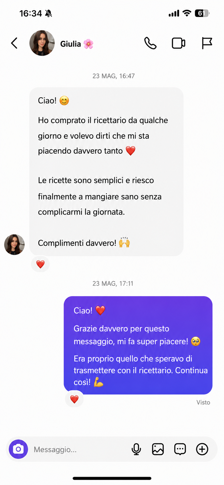 Recensione reale di un cliente del Ricettario Fit Completo