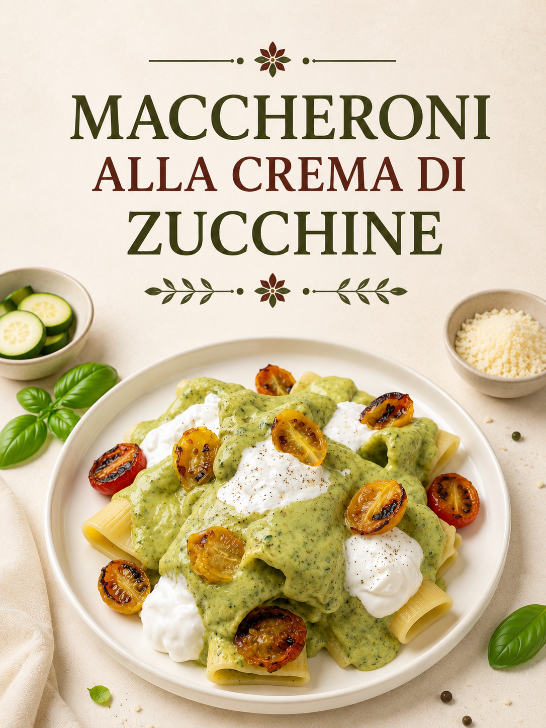Maccheroni alla Crema di Zucchine